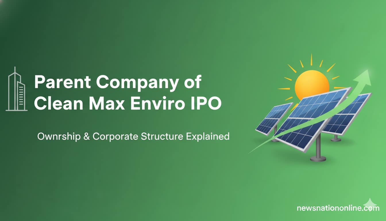 Parent Company of Clean Max Enviro IPO – Ownership Overview - NewsNation Online Parent Company of Clean Max Enviro IPO ownership and corporate structure cover image
