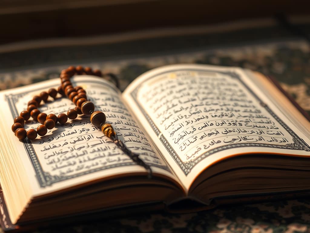 open-quran-with-prayer-beads-placed-on-it-symbolizing-islamic - NewsNation Online